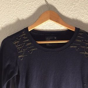 American eagle chain detail light sweater